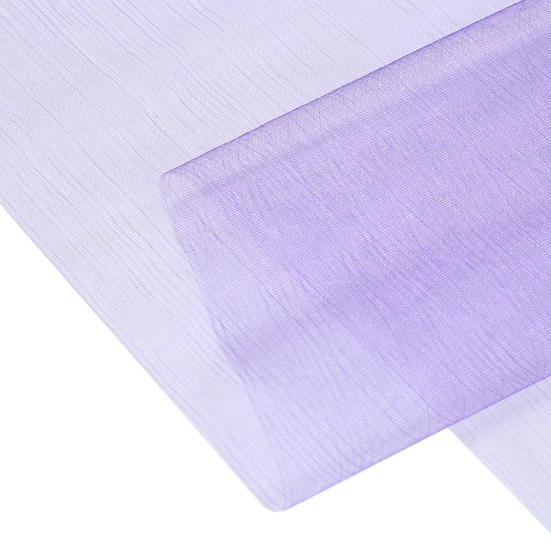 10 ярдов x 48 см органза тюль рулон прозрачный Свадебный бант стол стул обёрточная бумага декор фиолетовый