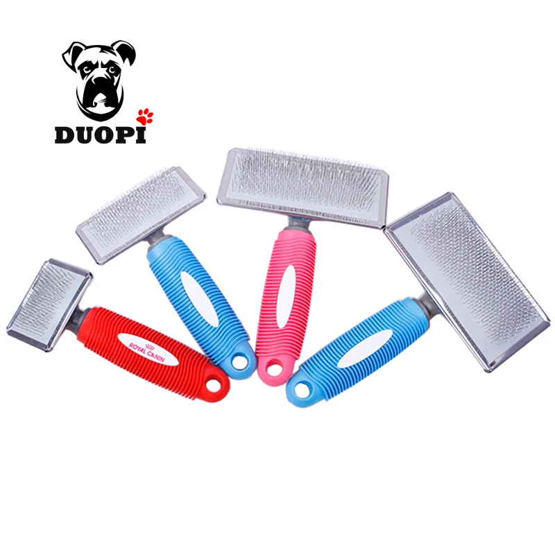 Pet Dog Comb Long Hair Brush Plastic Handle Puppy Cat Massage Bath