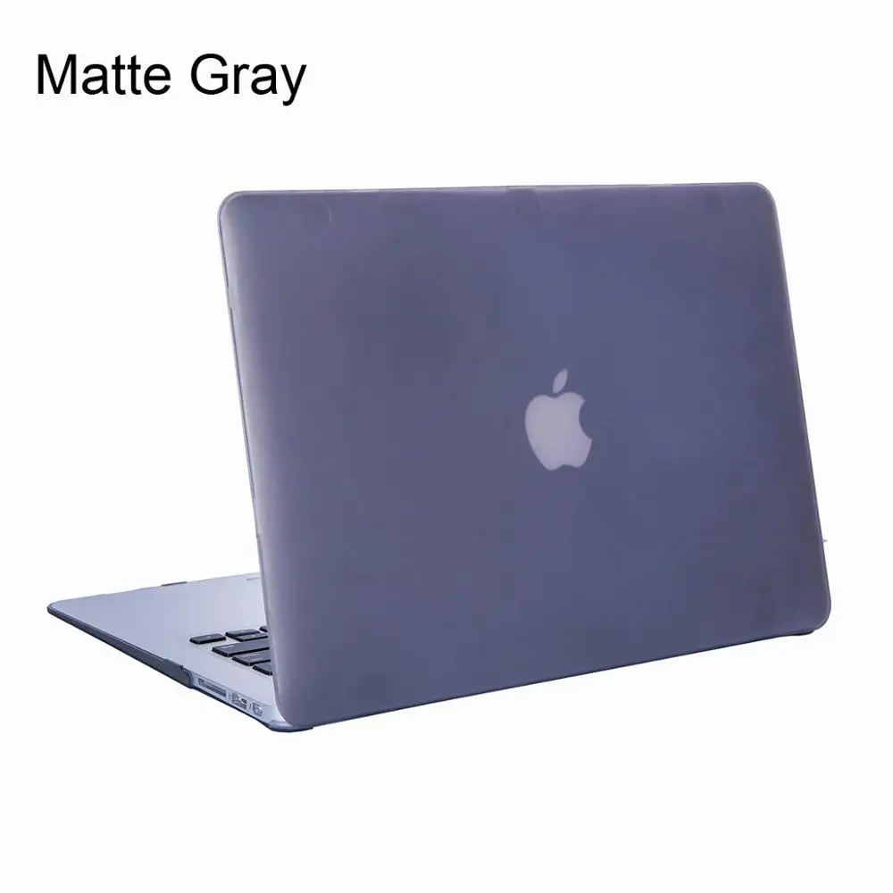 Матовая оболочка чехол для MacBook Air Pro retina 11 12 13 15 дюймов Сумка для ноутбука чехол для coque Mac Book Air 11 13 Чехол - Цвет: Matte Gray