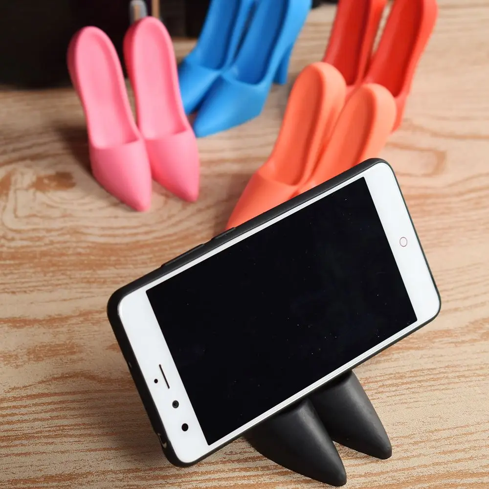 

High Heel Pump Up Shoe Stand Phone Holder for Samsung iPhone Android Cellphone Anti-Slip Mat