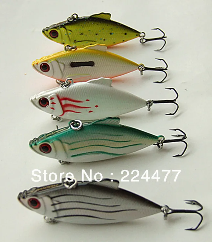 5cm/5.6g Five Colors New Vibration Type Hard Plastic Baits Fishing