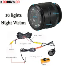 Koorinwoo 10 Luci di Ir A Raggi Infrarossi di Visione Notturna Impermeabile Macchina Fotografica di Retrovisione Parcheggio di Backup telecamera di Retromarcia Sistema di Sensori