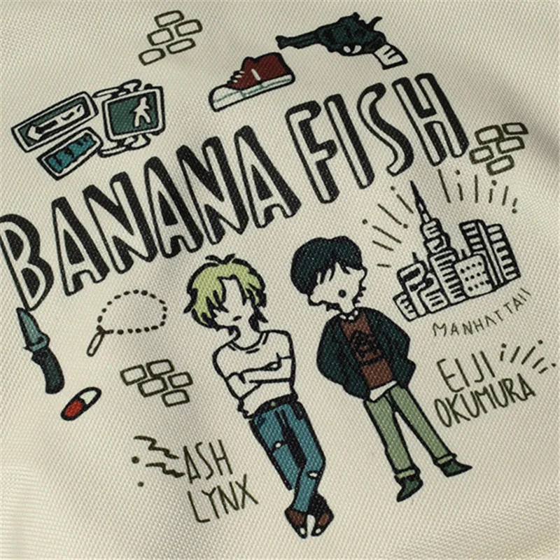  BANANA FISH Cartoon Backpack Laptop Men Women Cosplay Oxford School Bag Teenage Boys Large Backpack