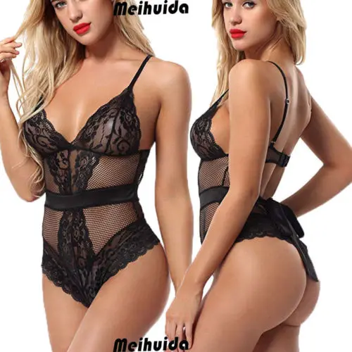 Сексуальное женское кружевное белье Badydoll боди костюм пляжного типа, боди сексуальный комбинезон