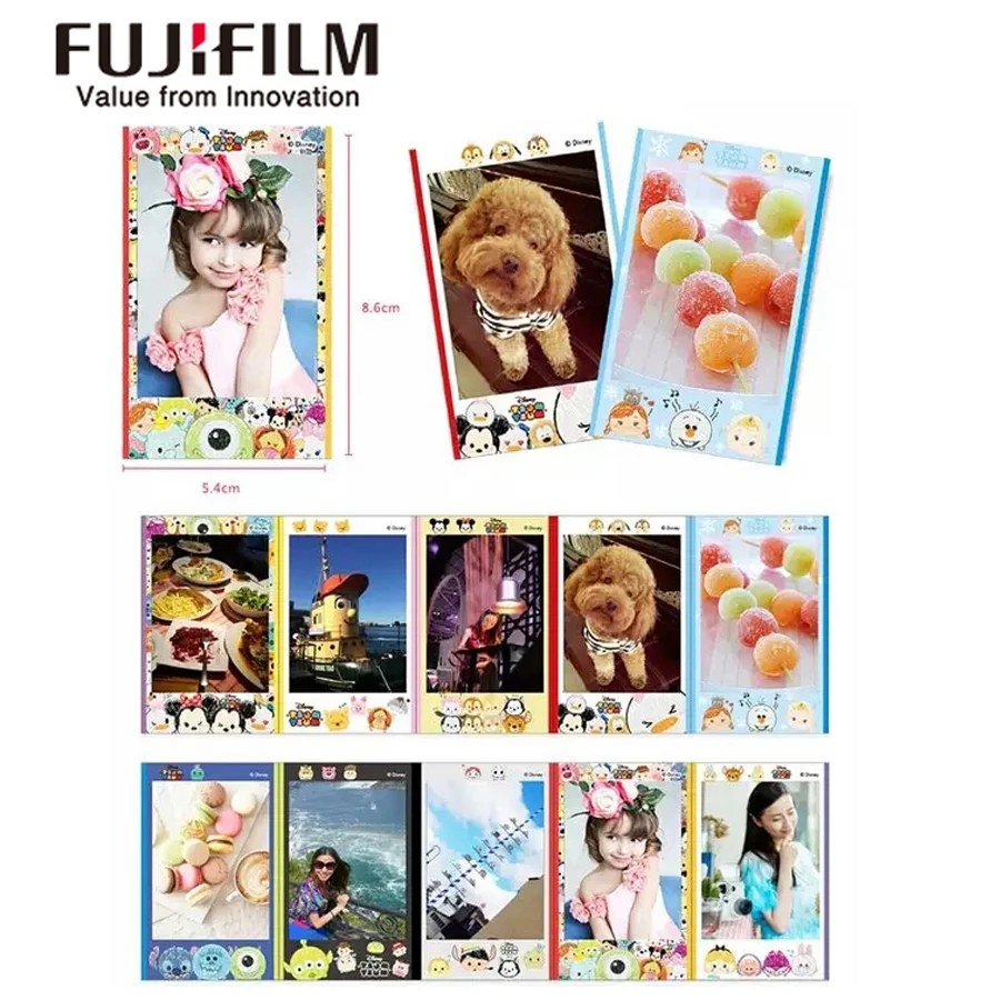 Подлинная 10 листов Fujifilm instax мини фильм Цум Края пленки для Мгновенного Камеры 8 7 s