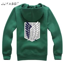 Green Black Unisex Anime Attack on Titan Cosplay Shingeki No Kyojin Survey Corps Wings of Liberty Soldiers Hoodie Sweater S-2XL