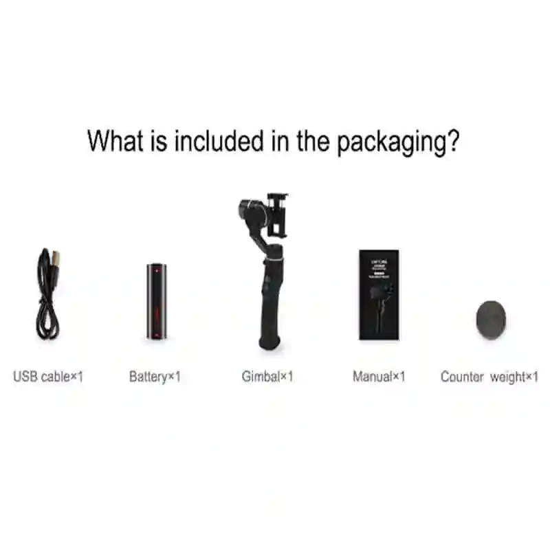  Funsnap Capture 3Axis Handheld Gimbal Stabilizer With Carry Bag For Smartphone for GoPro for SJcam 