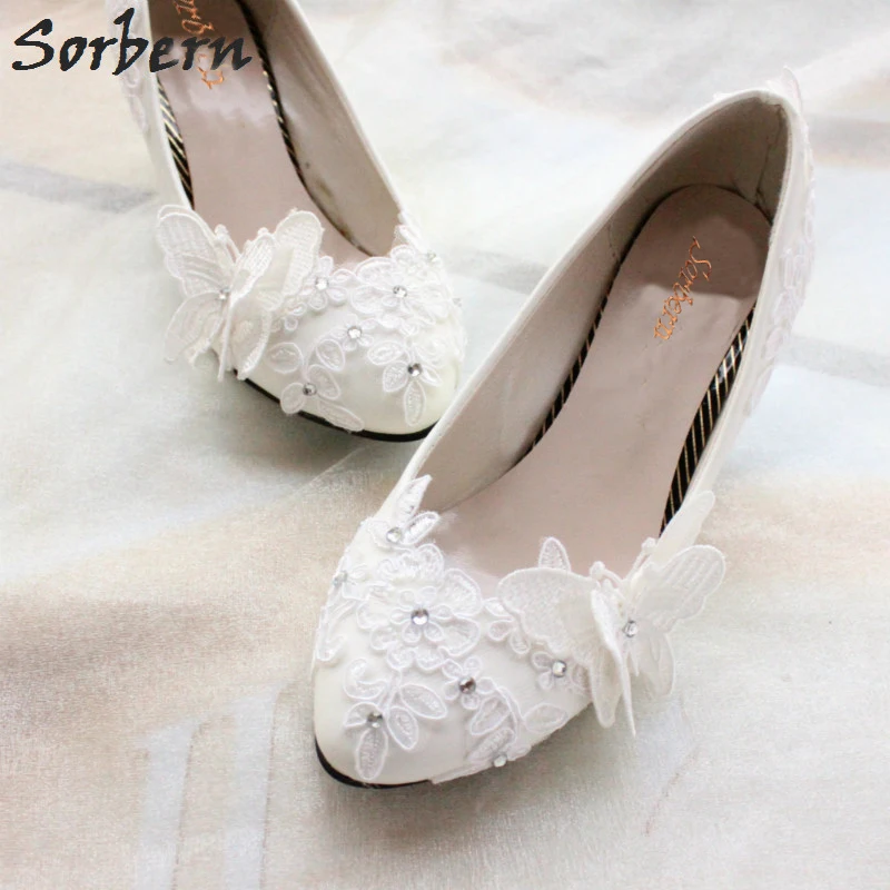 Sorbern/свадебные туфли на плоской подошве с бабочками и цветами; туфли на плоской подошве без застежки; женская свадебная обувь белого цвета; туфли подружки невесты на плоской подошве, Украшенные бусинами