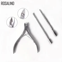 Набор для маникюра ROSALIND, 3 шт./лот, с ножницами для кутикулы и толкателями для ногтей, набор для маникюра, Маникюрный Инструмент