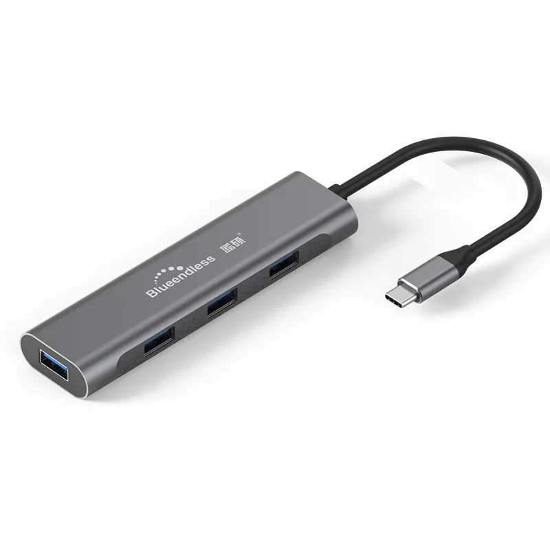 Blueendless usb c концентратор USB3.1 type c до 4 портов USB3.0 высокоскоростной usb поддержка 5 Гбит/с для MacBook pro type c концентратор - Цвет: HC401