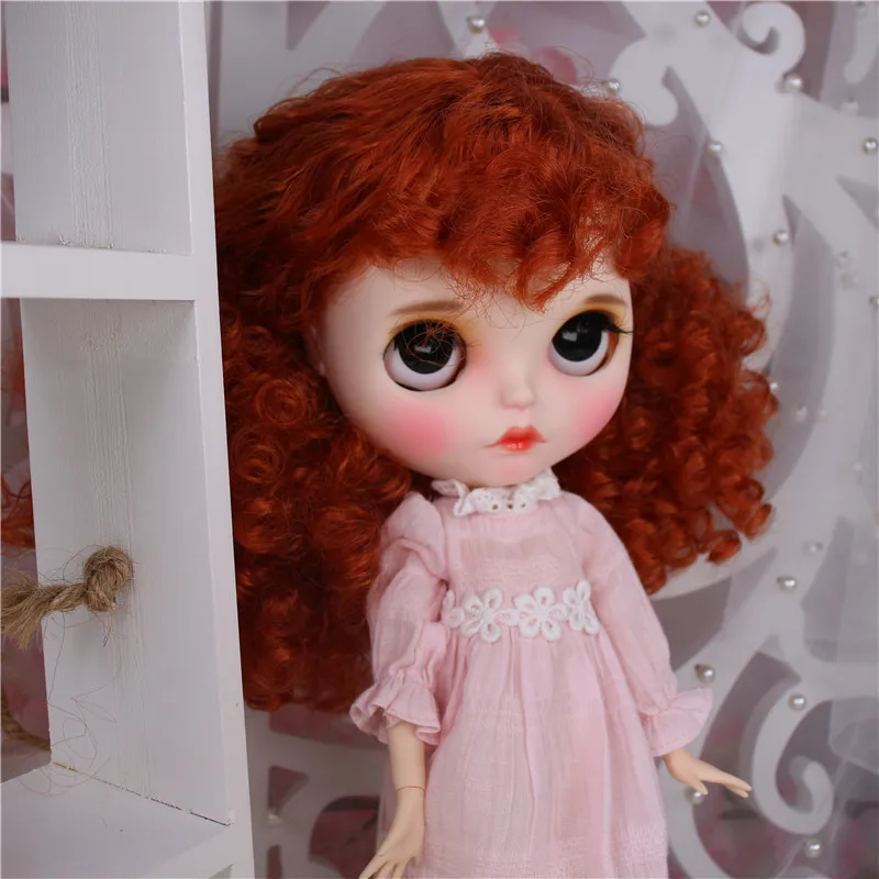 

Blyth united doll No.BL2231/223 orange afro hair toys, With hand-painted face panels, long eyelashes and sleepy eyes