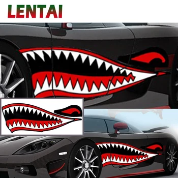 

LENTAI For Jeep renegade wrangler grand cherokee Suzuki swift grand vitara Buick 1Pair Car Stickers car body Shark Mouth Styling