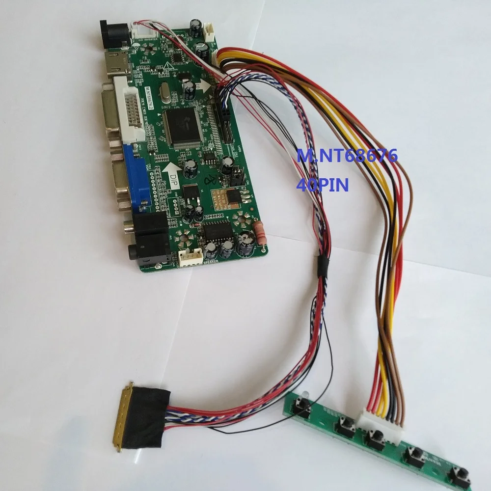 

Kit For LP101WH1-TLB4 LVDS 40pin 10.1" Panel Screen Controller board VGA HDMI DIY 2019 Driver DVI Audio LCD LED 1366X768