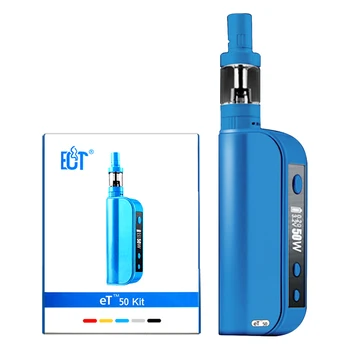 

ECT eT50 50W Atomizer Starter Kit with 2.5ml Fog Mini Tank, 2200mAh, 0.3 ohm Coil Head - Blue