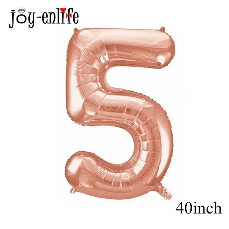 JOY-ENLIFE 1 комплект 30th 40th 50th на день рождения воздушные шары шар цвета розового золота День рождения украшения для взрослых принадлежности для юбилейной вечеринки - Цвет: 40inch