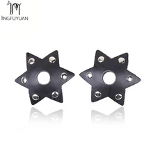 2 шт. женские наклейки на соски кожаные звезды женские накладки на грудь шестигранные лепестки полые наклейки на грудь сексуальные интимны