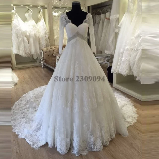 2017 nueva llegada vestido de noiva barato hochzeit kleid con encaje