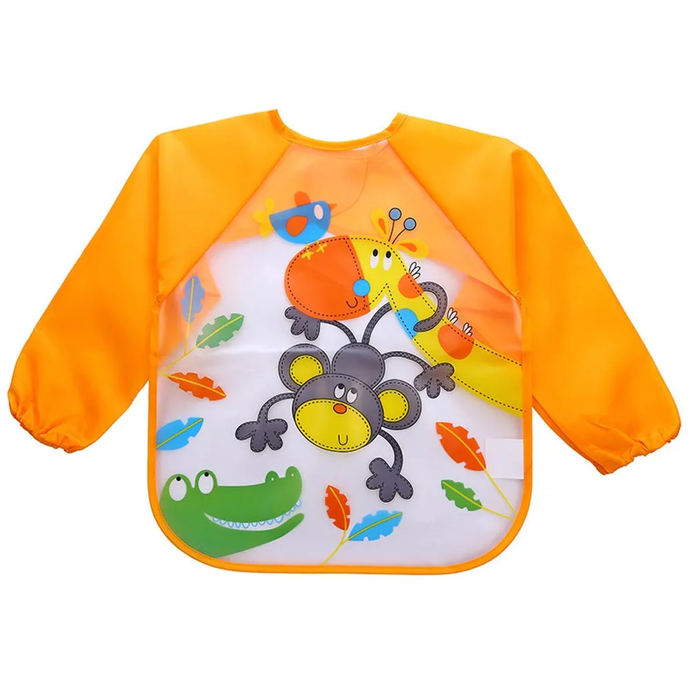 

New arrival Baby boy girl Bibs Kids Long Sleeve Waterprof Cartoon Bibs top sale