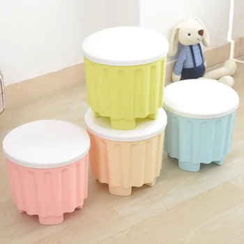

Home Seat Storage Box Large Capacity Stool Multifunction Stackable Seat Storage Box Plastic Storage Box Slippers Storage Stool
