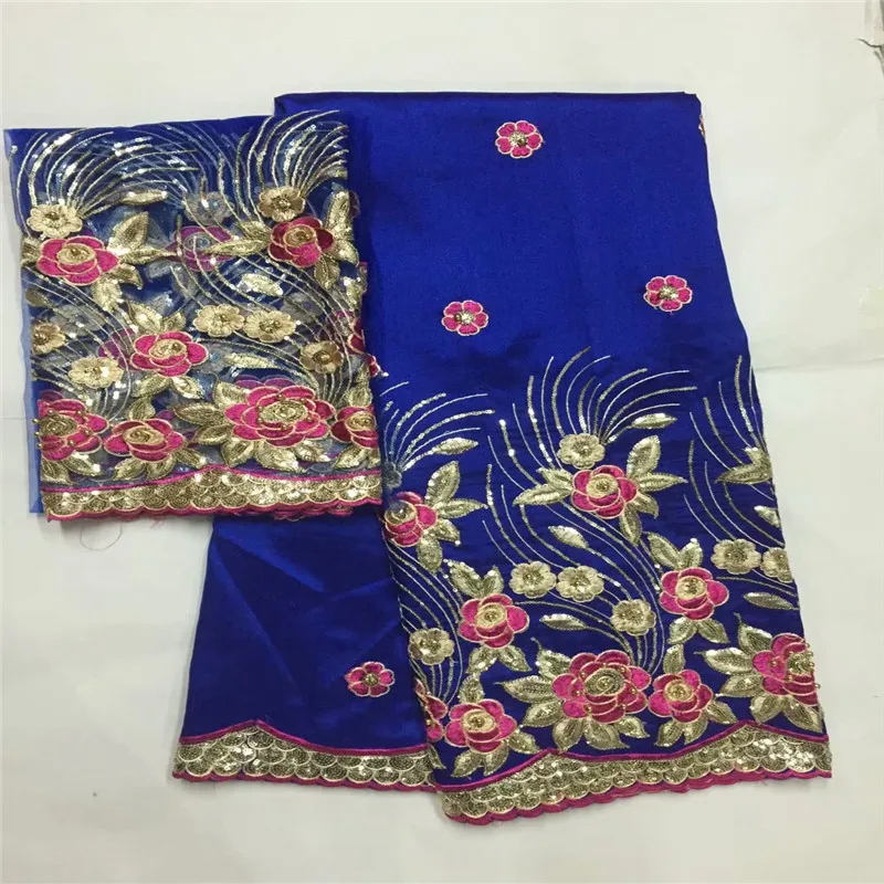 

LX!African George Lace Fabric with 2yards Tulle Lace African George Wrapper High Quality African George Fabric for Dress J 81738