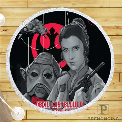 

Custom DIY Customized Microfiber Fabric star_wars (1)@ Round Beach Blanket Towel Printed on Demand 150cm #19-01-28-66
