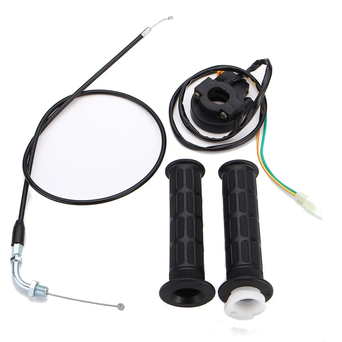 

Motorcycle Handlebar Hand Grips Throttle Cable Kill Switch Set For 49cc-80cc Engine Parts Motorized Bicycle Push Bike