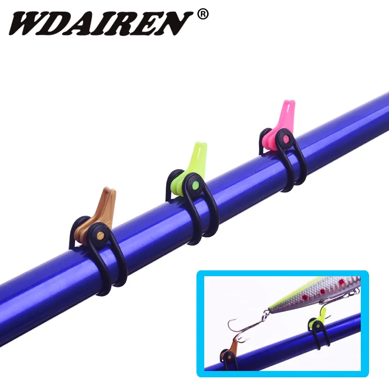 10set Fishing Hook Keeper for Fishing Rod Pole Fishing Lures Spoon Bait