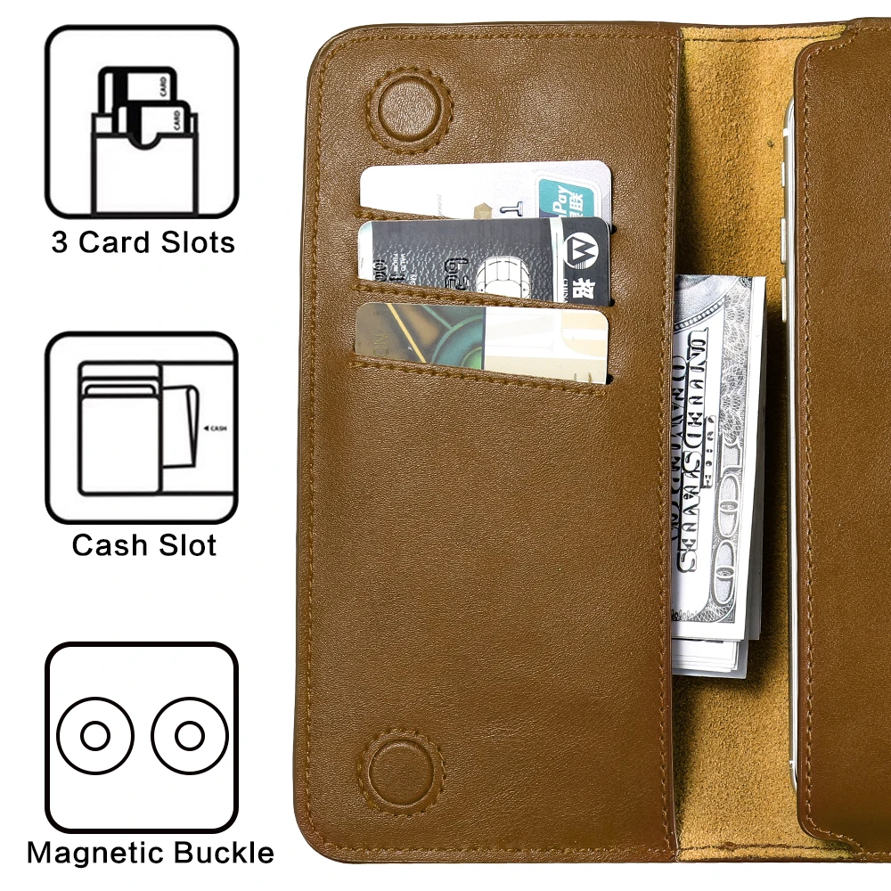 FLOVEME 5,5 ''Роскошный кошелек в стиле ретро, чехол из натуральной кожи для iPhone X, 8, 7, 6, 6s, 5S чехол для Xiao Redmi Note 4X, 5a, Mi5, 6, чехлы-бумажники