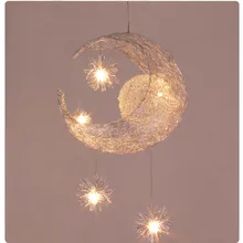 Подвесные светильники для детской спальни. Луна и звёзды. Материал-алюминий