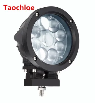 

9-80V blue 48v 24v 64v Round 27w Light Vehicle Safety Lamp LED Forklift light truck concave spot beam to Linde Hyster yale