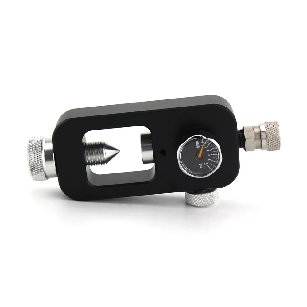 

Paintball Scuba Diving Yoke Style Fill Station 200bar 3000psi Coupling Refill Valve Adapter Black with 8mm Quick Disconnect