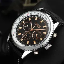 JARAGAR Brand Luxury Automatic Mechanical Fashion Leather Commercial Men Wrist Watch Men s Watches 2016 New