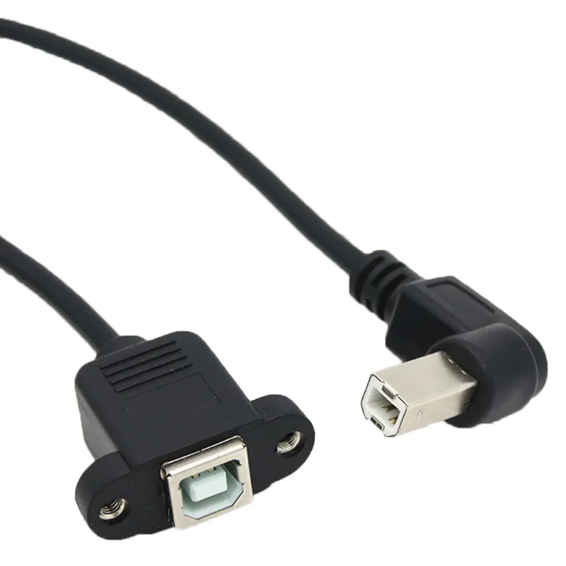 1 шт. правый угол Тип USB B &quotпапа&quot в Женский принтер Панель для крепления на