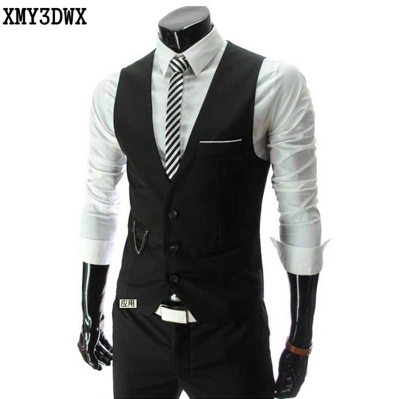 XMY3DWX 2019 New Men's Vests Hot Sale / Men's suits vest Autumn Male
