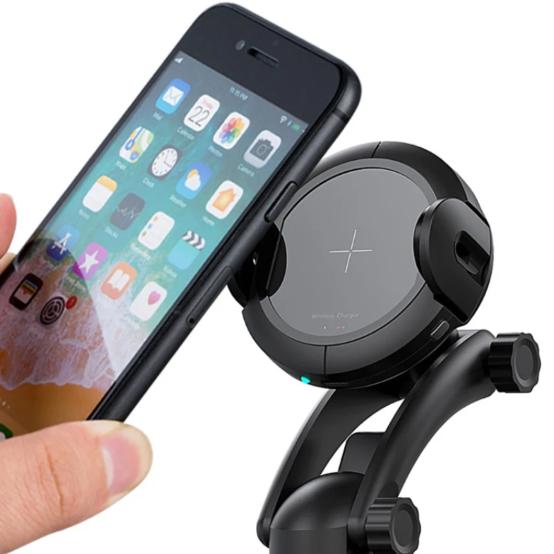 

10 Infrared Sensor Car Mount Stand Automatic Wireless Charger For iphone X 8 Plus For Samsung S8 S9 Note 9 8 QI Fast Charging