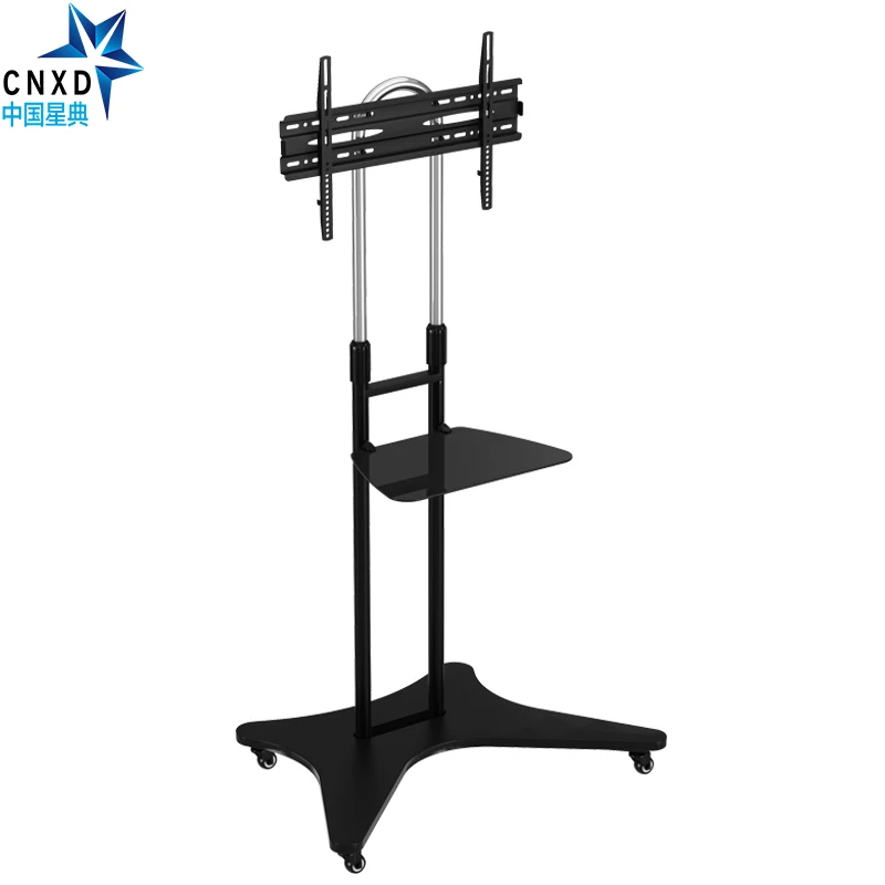 ارتفاع الثقيلة تلفزيون العربة ل lcd led تلفزيون البلازما تعديل حامل جبل مع عجلات والجرف للتلفزيون 32 \
