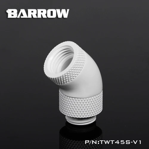 Barrow черный белый серебристый резьба G1/4 дюйма 45 градусов два поворотных адаптера