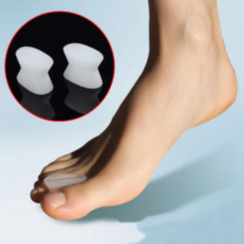 

2Pcs Bone Thumb Valgus Protector Silicone Foot Finger Toe Separator Bunion Adjuster Hallux Valgus Pedicure Corrector Feet Care