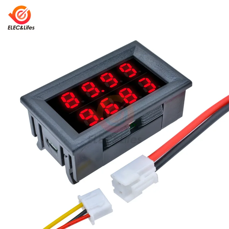 D1# 10A 50A 100A DC 100V Voltmeter Ammeter LED Dual Digital Volt Amp Meter Test