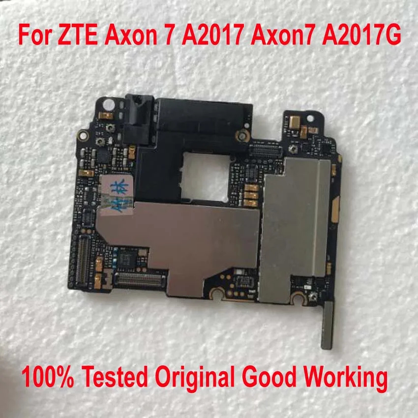 Tested Original Work Unlock Mainboard For ZTE Axon 7 A2017 Axon7 A2017G Motherboard Circuits Fee Flex Cable Accessory Set