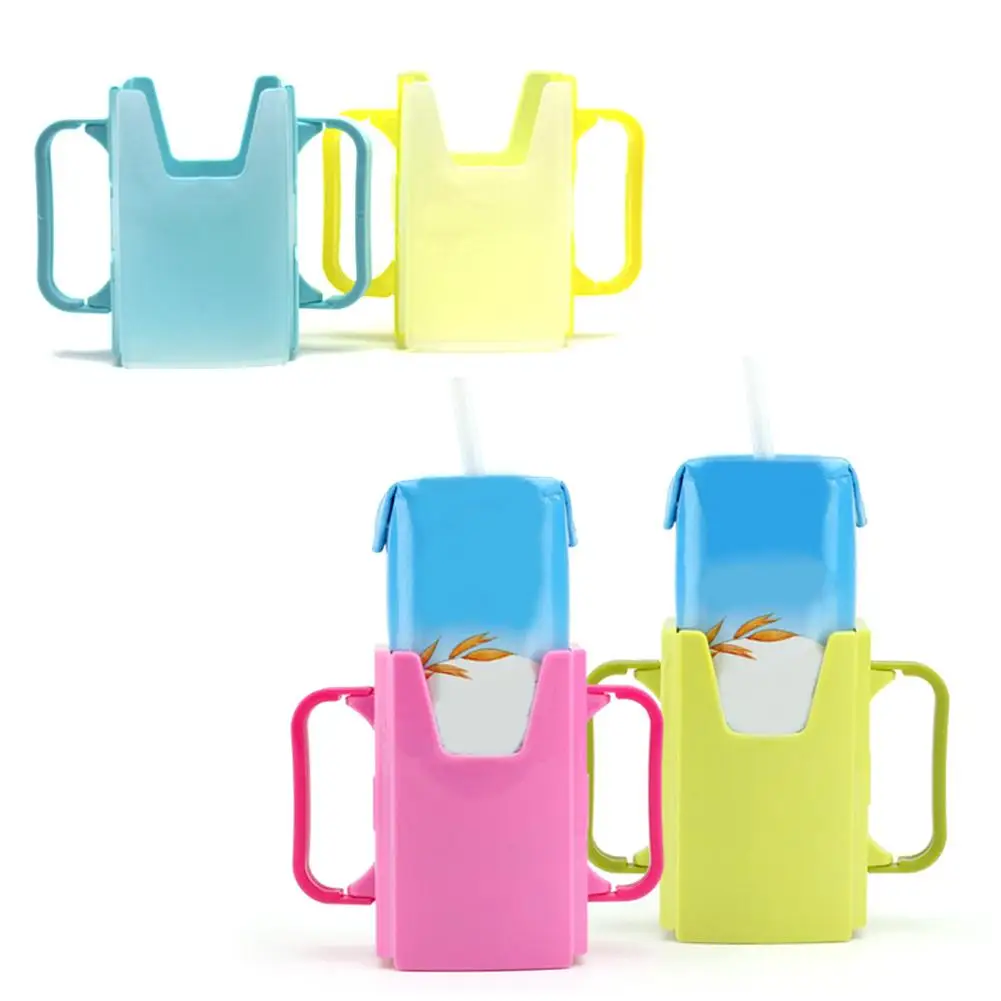 

Telescopic Baby Toddler Juice Milk Safety Box Bottle Cup Holder with Handles 2019