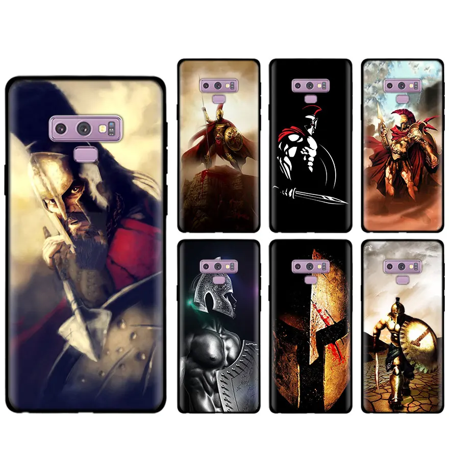 

Spartan warrior Phone cases for Samsung Galaxy S8 S9 Plus Note 9 8 S10 Lite J4 J6 J8 A6 A7 A8 Black Silicone Case