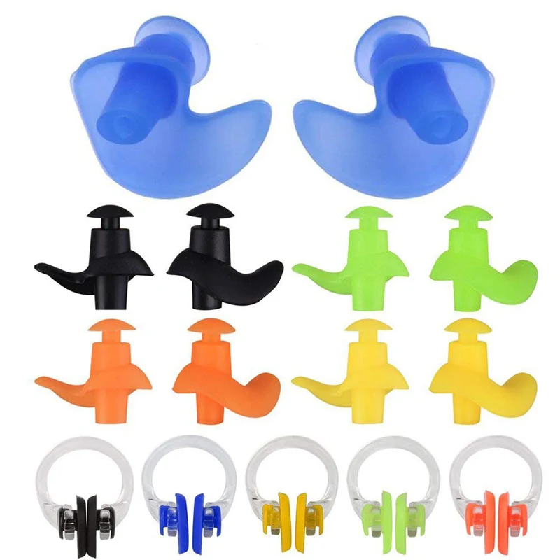 

Swimming Ear Plugs Nose Clip Environment Soft Silicone Diving Water Dust-Proof Earplugs For Adult Children Swimmer Tool