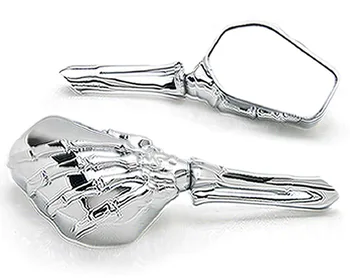

Motorcycle M8 M10 Mirrors Skeleton Hand For Honda Kawasaki Suzuki Yamaha