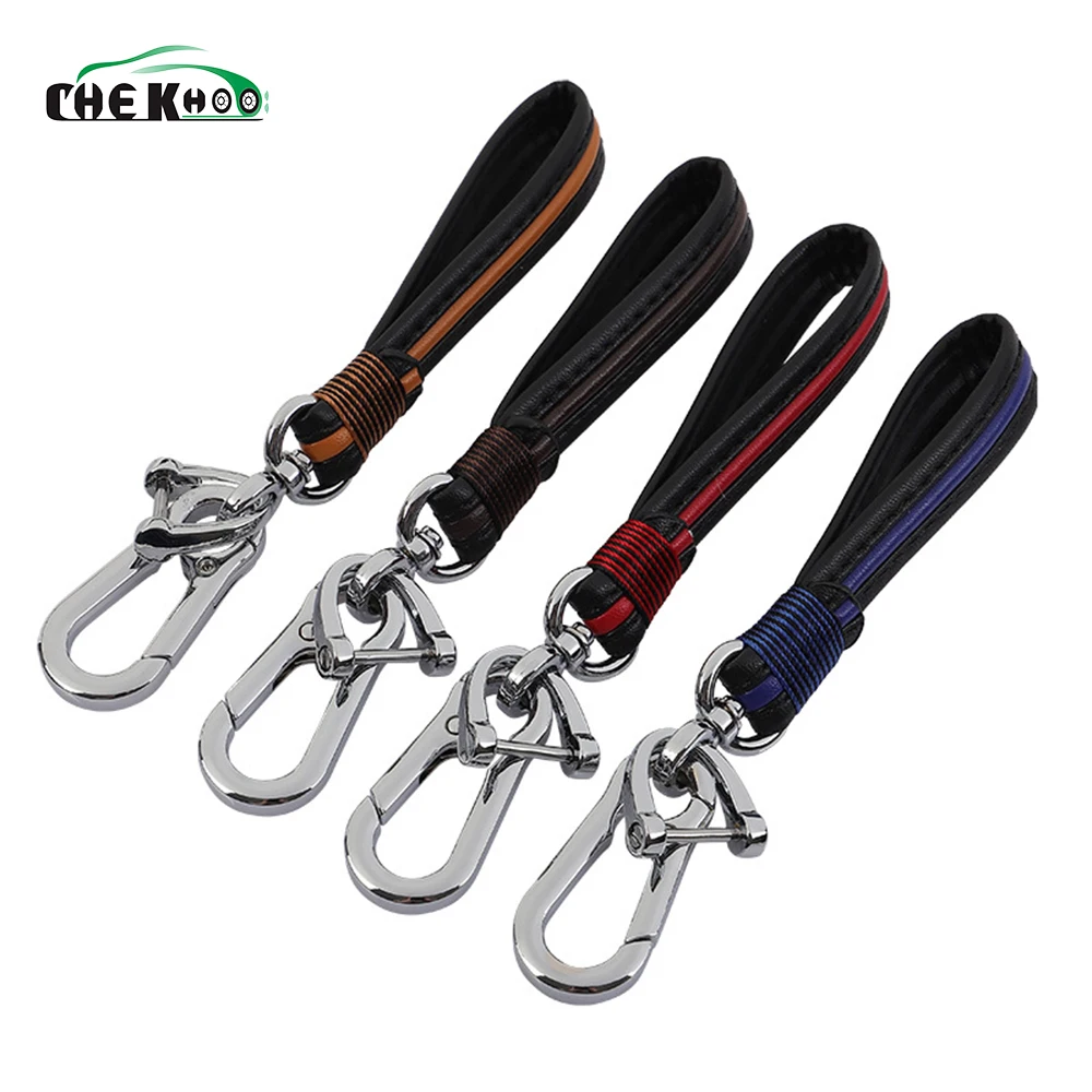 

Car Key Holder Key Rings Leather Key Chain Horseshoe Buckle Keychain Car Keyring Gift Creative Auto Accessories