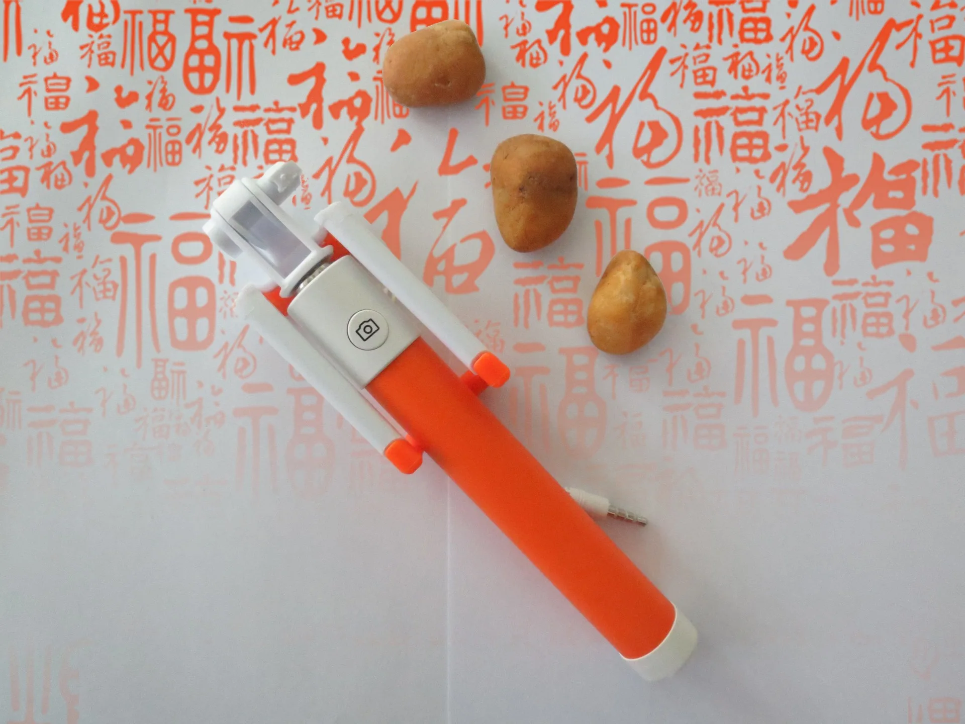 Life Magic Box палки для селфи с проволочным управлением из нержавеющей стали мини-монопод на заказ для huawei Iphone Xiaomi samsung - Цвет: Оранжевый