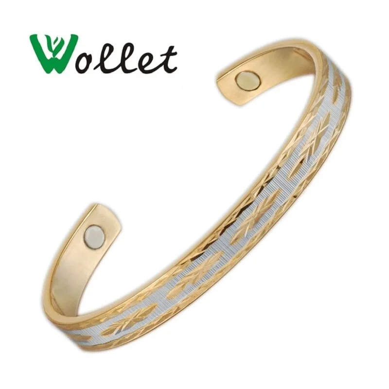 Wollet Jewelry 7 ''медный браслет магнитный для женщин анти артрит здоровье открытый