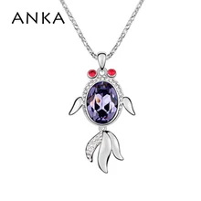 Кристалл с завода оптом из австрийского капли воды кулон в виде рыбы ожерелье Модные ювелирные изделия женщин#92884