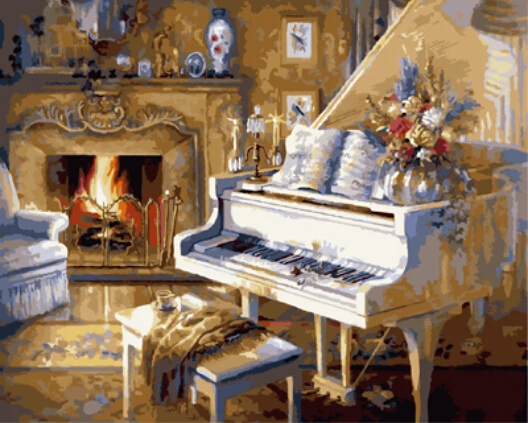 

PAINTBOY Framed Pictures Painting By Numbers Europe Flower Handwork Canvas Oil Painting Home Decor For Living Room GX9139