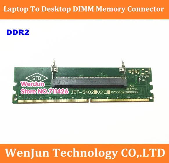 

Laptop DDR2 SO-DIMM To Desktop DIMM Memory RAM Connector Adapter Desktop PC Memory Cards Converter Adaptor 240p to 200p 1.8V